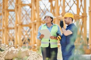 pedestrian safety warning system protecting workers in building construction